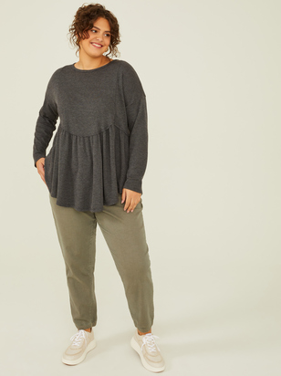 Huxley Waffle Long Sleeve Top - ARULA