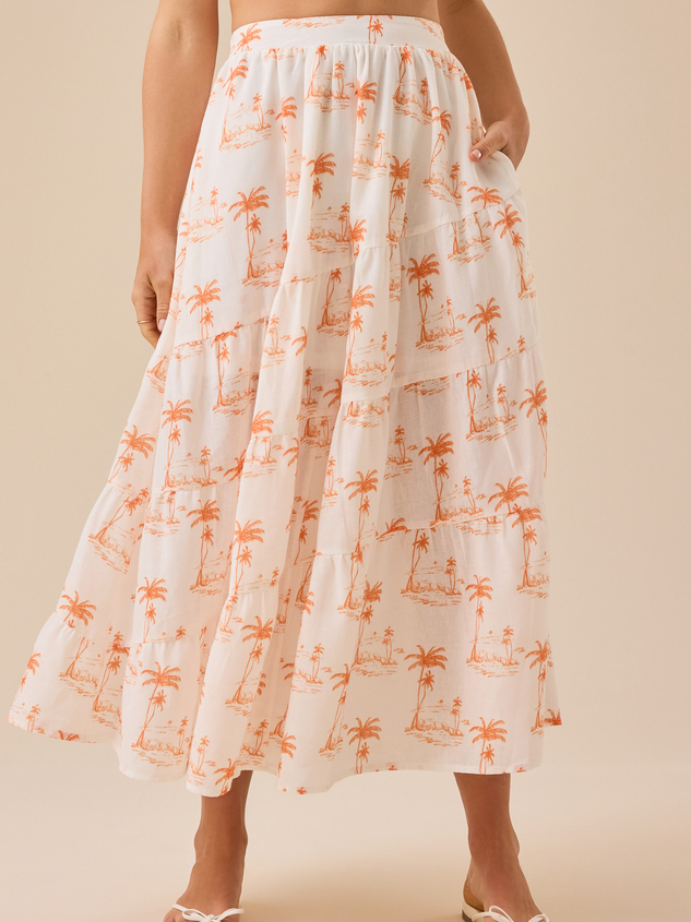 Gigi Floral Maxi Skirt Detail 3 - ARULA