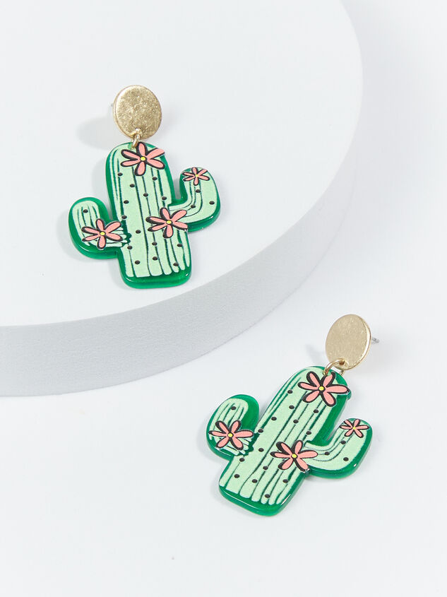 Cactus Earrings Detail 1 - ARULA