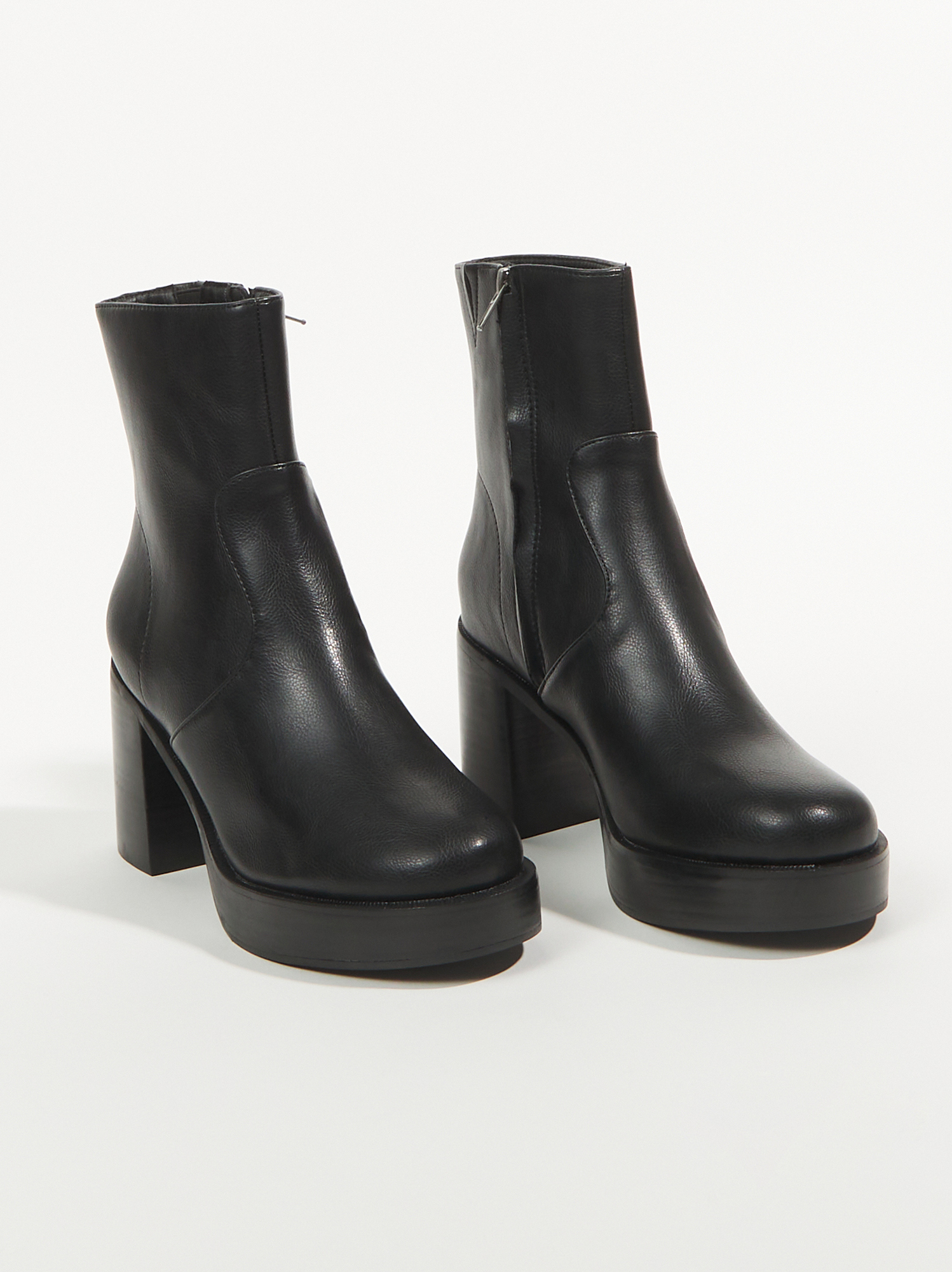 Stacked platform boots sales