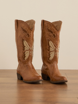 Monarch Butterfly Cut Out Boots - ARULA - 