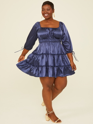 Tabitha Satin Dress - ARULA