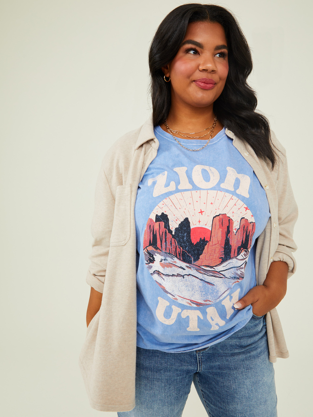 Distressed Zion Oversized Tee - ARULA