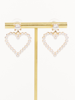Pearl Heart Earrings - ARULA