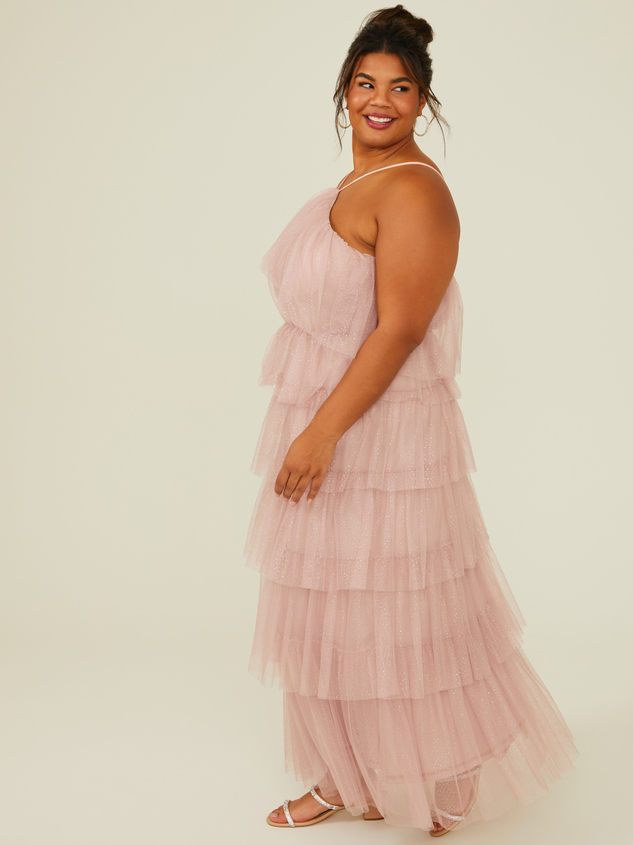 Roselyn Glitter Maxi Dress Detail 4 - ARULA