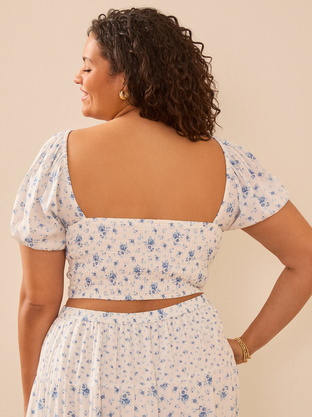 Maia Floral Crop Top Detail 4 - ARULA