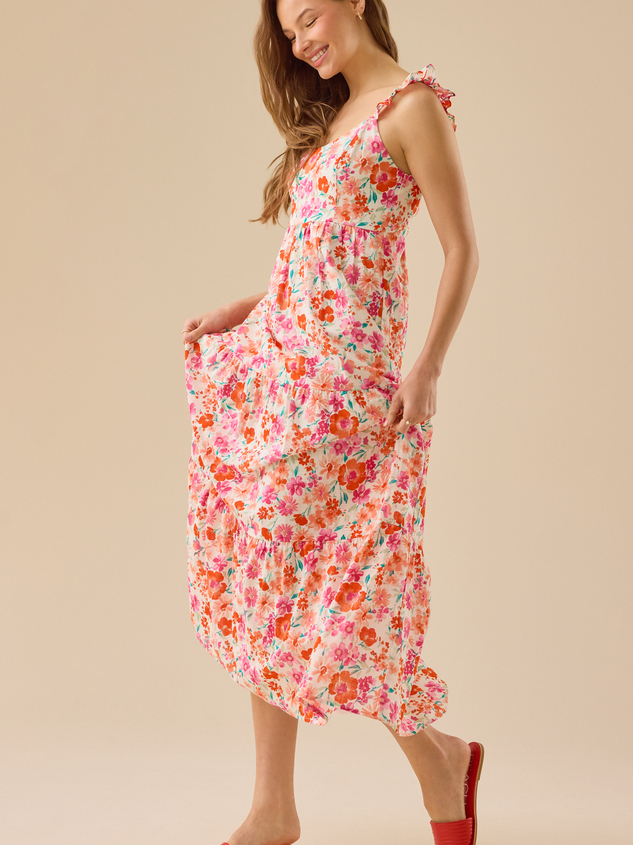 Lindy Floral Maxi Dress Detail 5 - ARULA