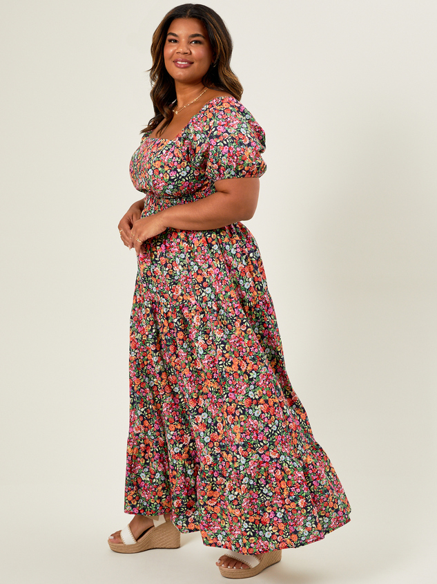 Whitney Floral Maxi Dress Detail 3 - ARULA