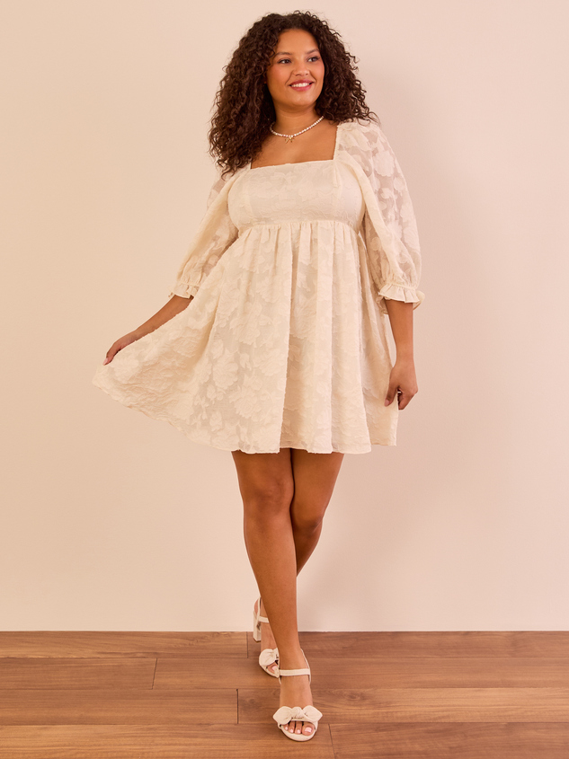 Rae Jacquard Babydoll Dress - ARULA