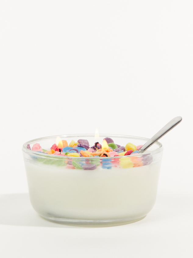 Frooty Pebbles Cereal Bowl Candle Detail 2 - ARULA