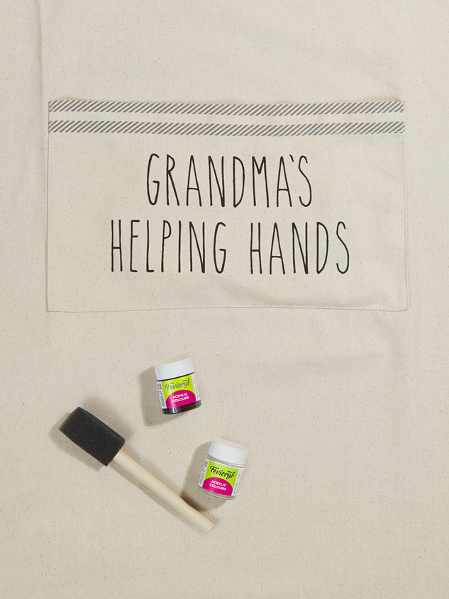 Grandma's Helping Hands Apron by Mudpie Detail 2 - ARULA