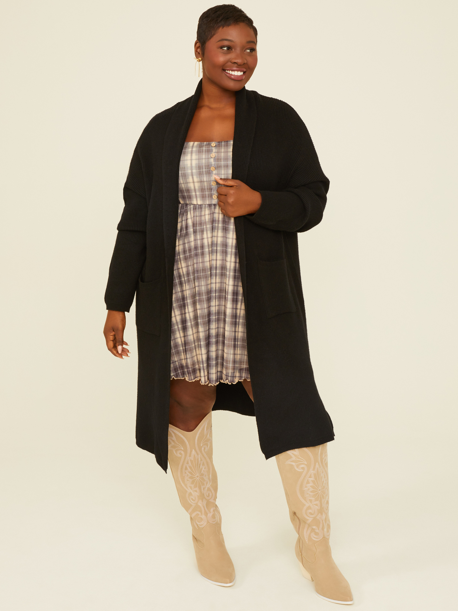 Midi black hotsell cardigan