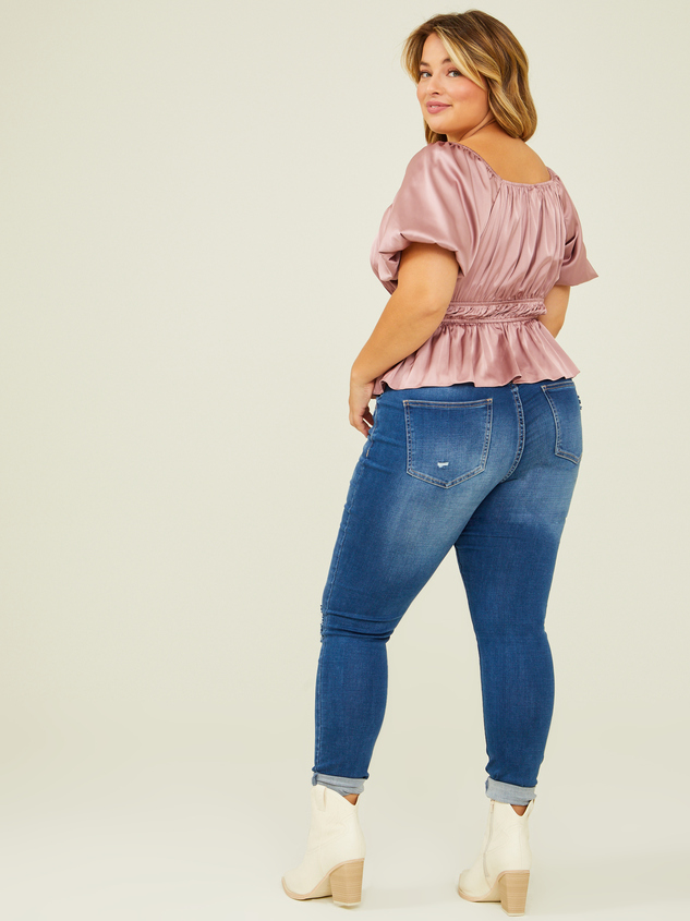 Millie Satin Top Detail 4 - ARULA