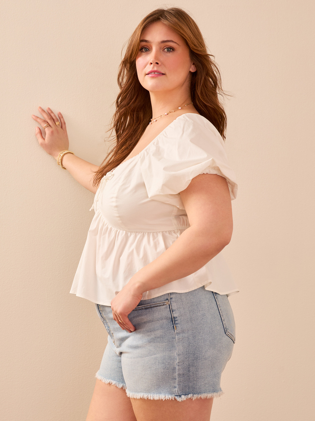 Beryl Poplin Babydoll Top Detail 4 - ARULA