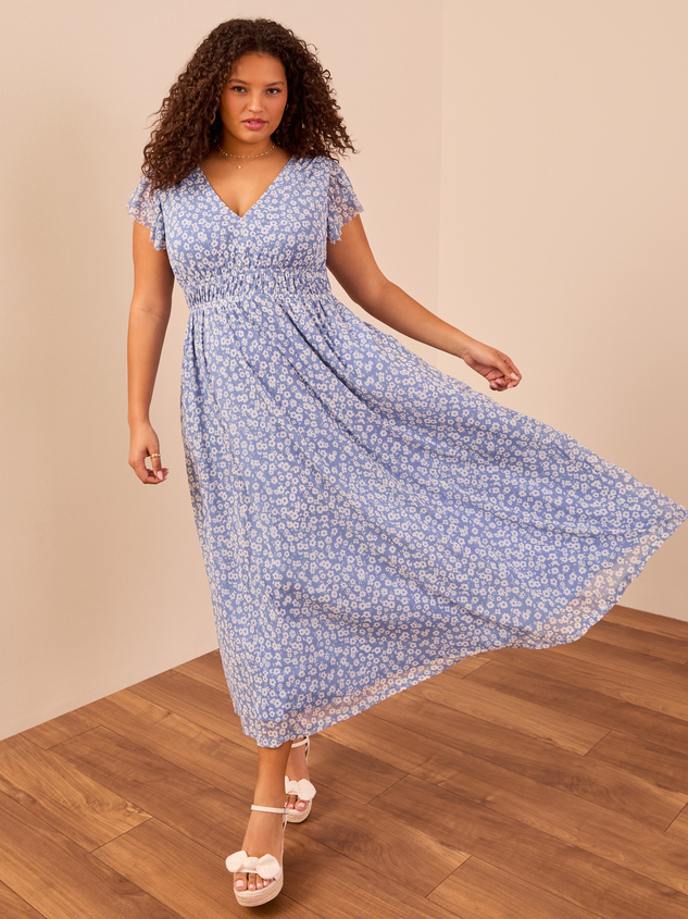Rachel Floral Maxi Dress Detail 2 - ARULA