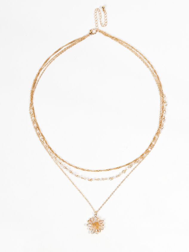 Sunflower Necklace Detail 2 - ARULA