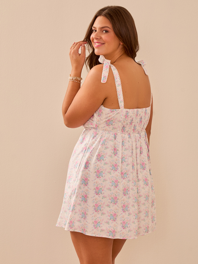 Mandi Floral Mini Dress Detail 4 - ARULA