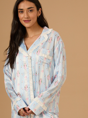 Sienna Satin Sleepwear Shirt - ARULA