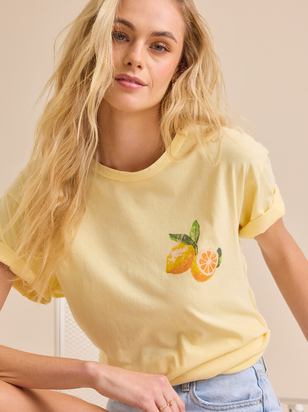 Positano Fruit Stand Oversized Tee - ARULA - 