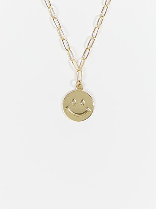 18k Gold Smiley Necklace - ARULA