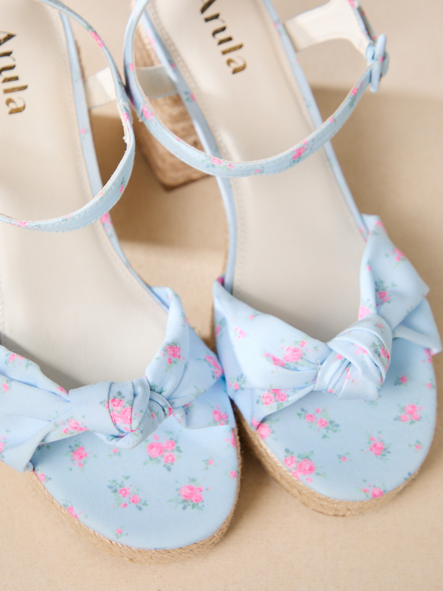 Hayleey Floral Wedges Detail 3 - ARULA