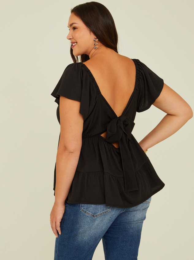 Polly Tiered Babydoll Top Detail 4 - ARULA