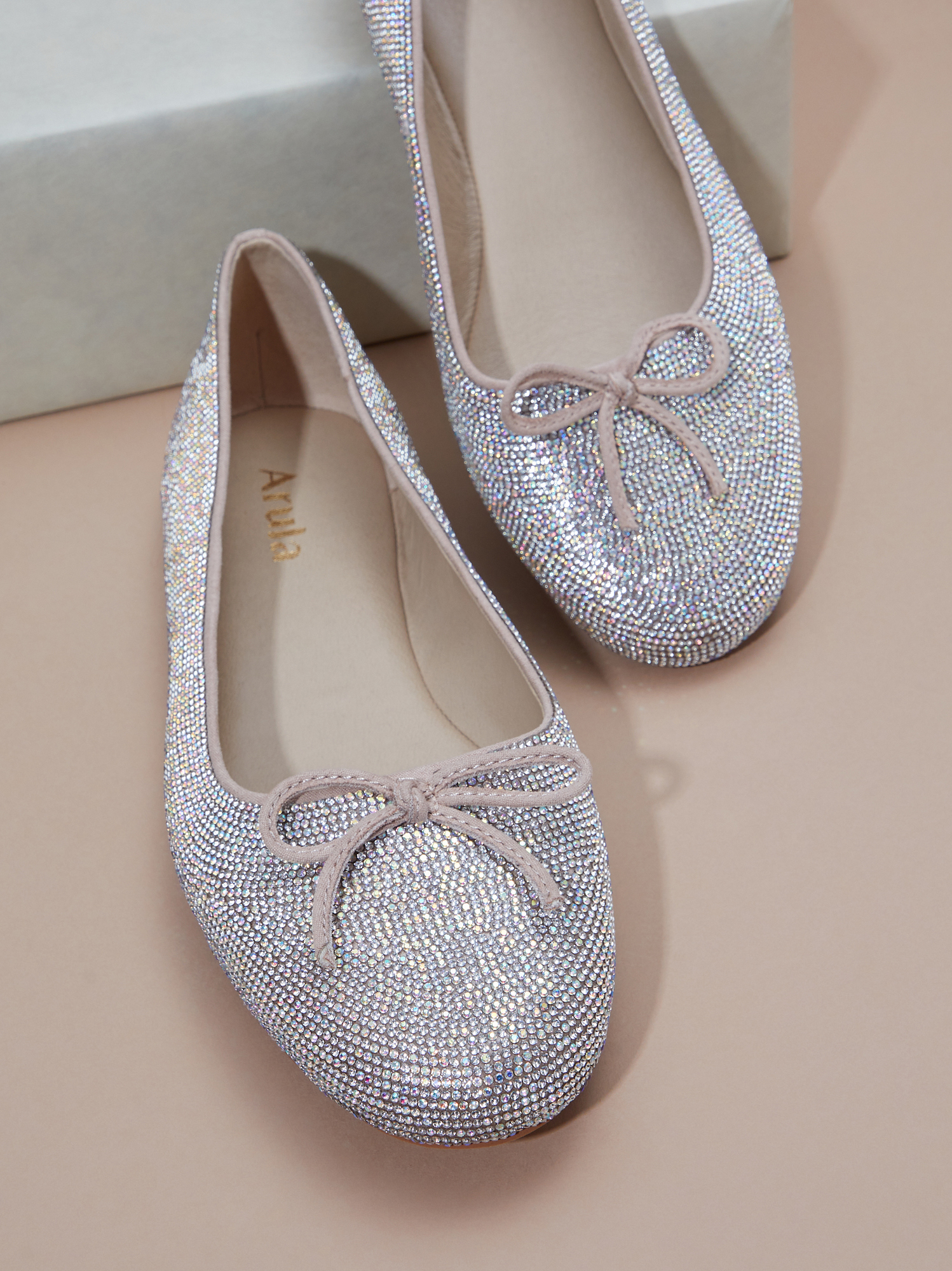Silver ballet flats wide width sale