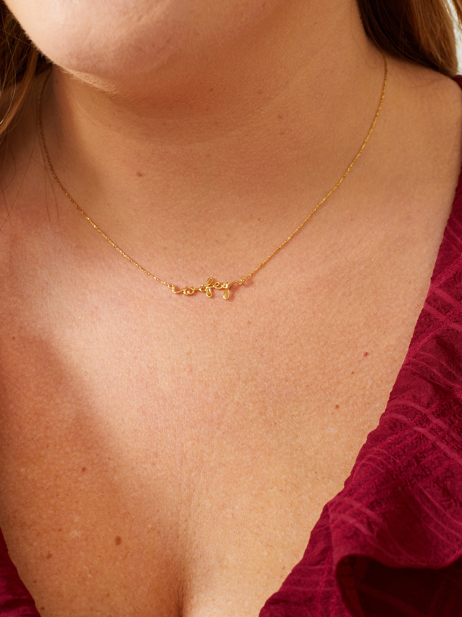 Wifey shop chain necklace