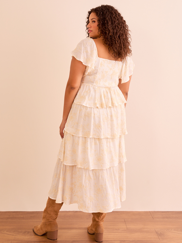 Roxanne Layered Maxi Dress Detail 4 - ARULA