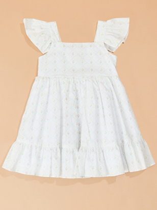 Leanna Flutter Sleeve Baby Dress - ARULA