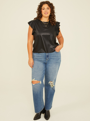Darcy Vegan Leather Top - ARULA