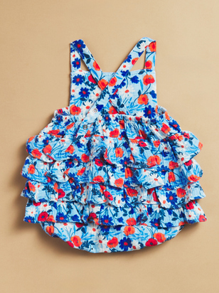 Lola Poppy Days Ruffle Sunsuit - ARULA