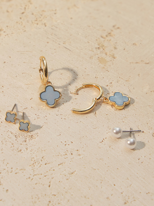Mini Clover Earring Set - ARULA - 