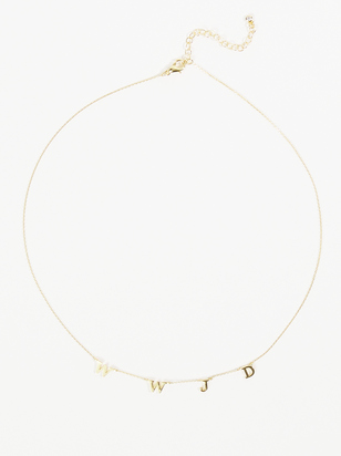 18K Gold WWJD Charm Necklace - ARULA