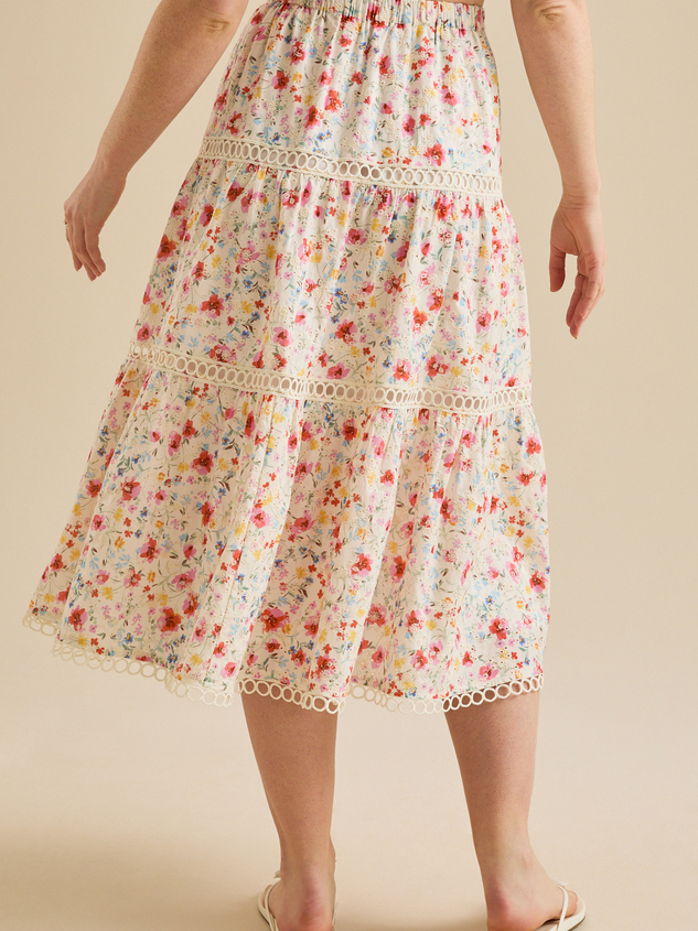 May Floral Midi Skirt Detail 4 - ARULA