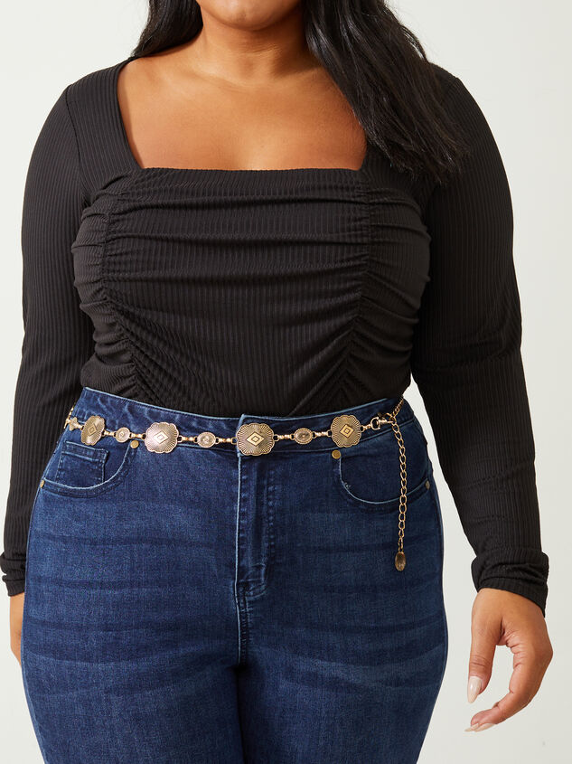 Medallion Chain Belt Detail 3 - ARULA