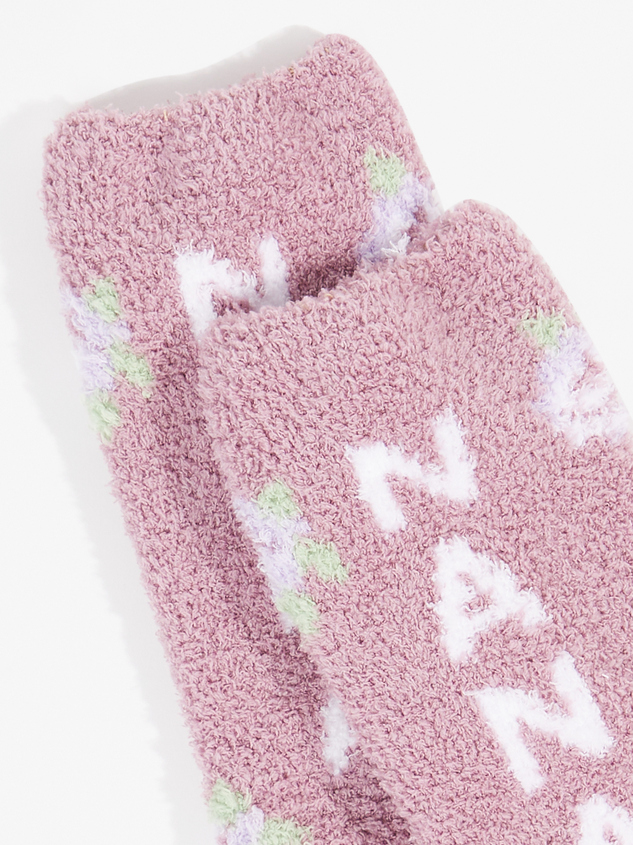 Nana Floral Cozy Socks Detail 2 - ARULA
