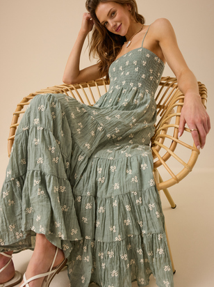 Baylor Embroidered Maxi Dress - ARULA - 