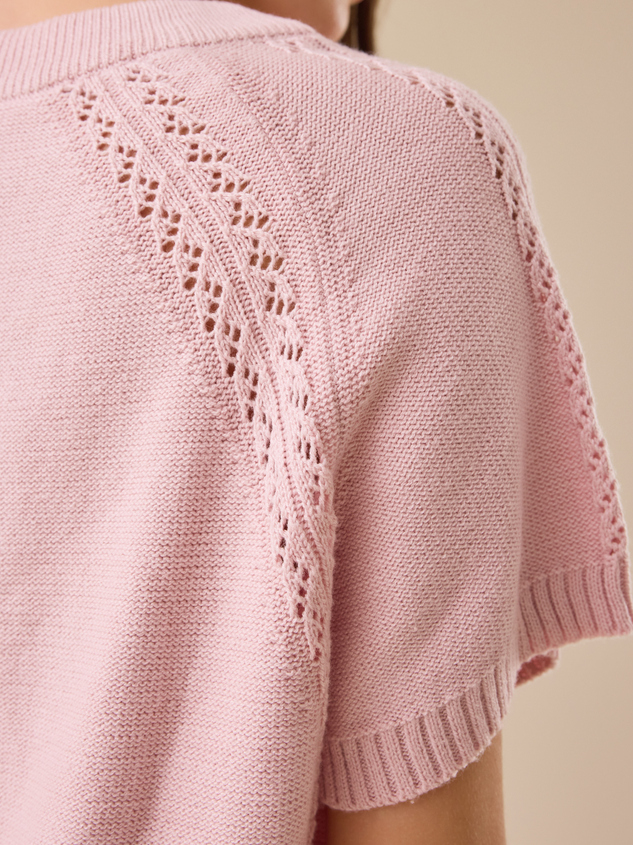 Maci Crochet Boxy Pullover Detail 4 - ARULA