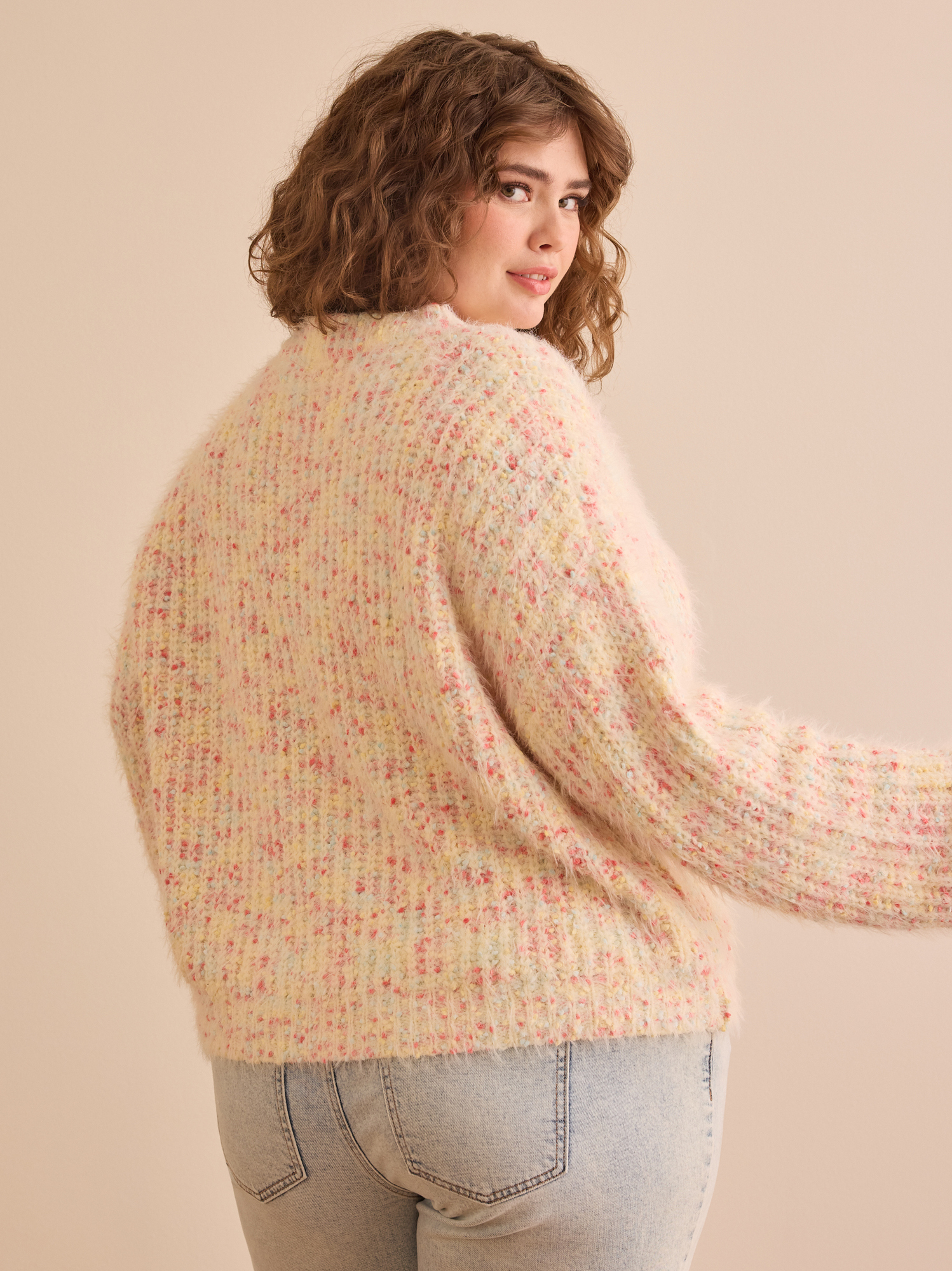 Sally Confetti Eyelash Sweater in Multicolor Arula