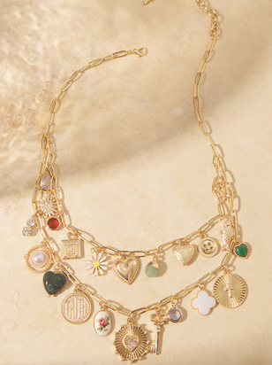 2 Layer Charm Necklace - ARULA