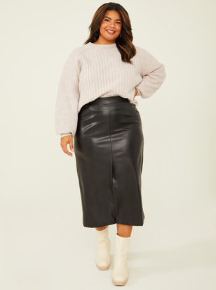 Uma Vegan Leather Skirt - ARULA