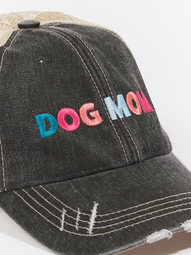 Dog Mom Trucker Hat Detail 2 - ARULA