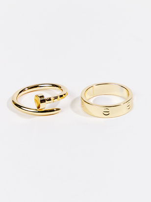 Wrapped Nail Ring Set - ARULA