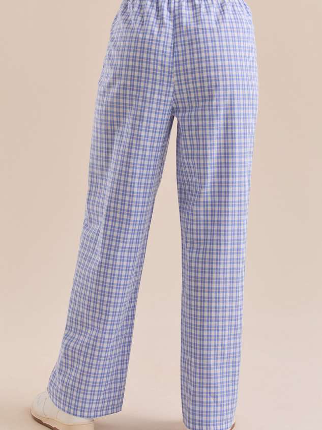Liv Gingham Relaxed Pant Detail 4 - ARULA