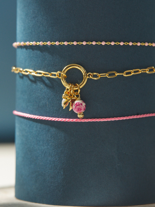 Blush Charm Bracelet Set - ARULA - 