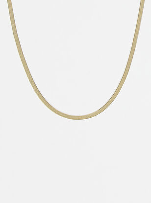 18k Gold Herringbone Necklace - ARULA