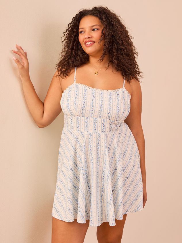 Valerie Floral Mini Dress Detail 2 - ARULA