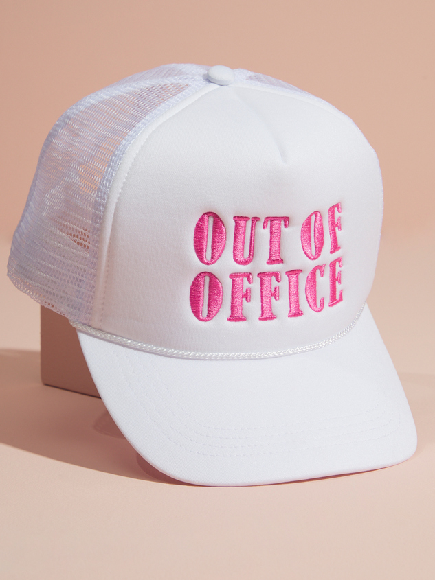 Out of Office Trucker Hat Detail 2 - ARULA