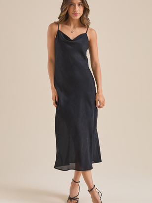 Eva Satin Midi Dress - ARULA